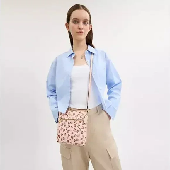 Mini Rowan File Bag With Rose Print - Picture 6 of 16